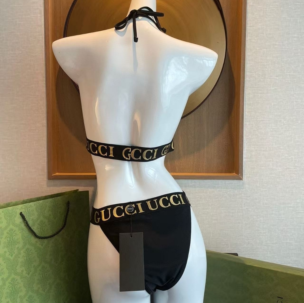 Gucci Logo Strap Triangle Bikini - image 2